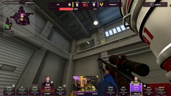 ZYWOO CLUTCH 1V4 VS G2 AT THE PARIS MAJOR | Team Vitality CS:GO