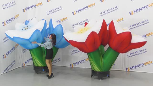 Оформление цветами - Надувной букет цветов – Цветы для украшения сцены. смотреть онлайн