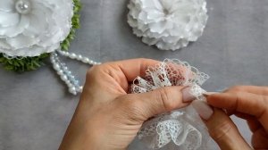 Бантики на 1 сентября с подвесками из бусин Быстро и просто\ Master diy  канзаши
