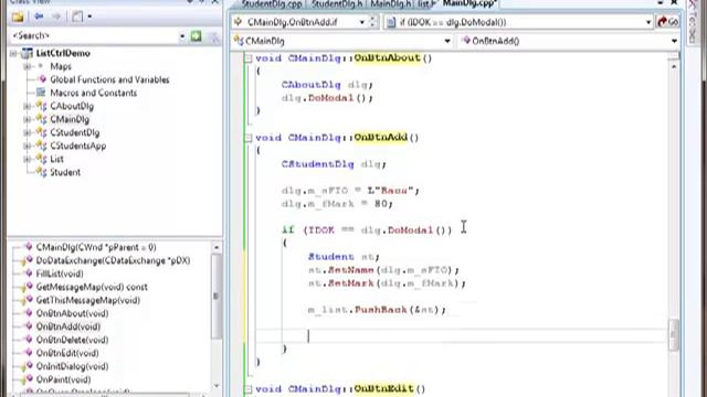 MFC - Урок 2 - Использование элемента управления список смотреть онлайн