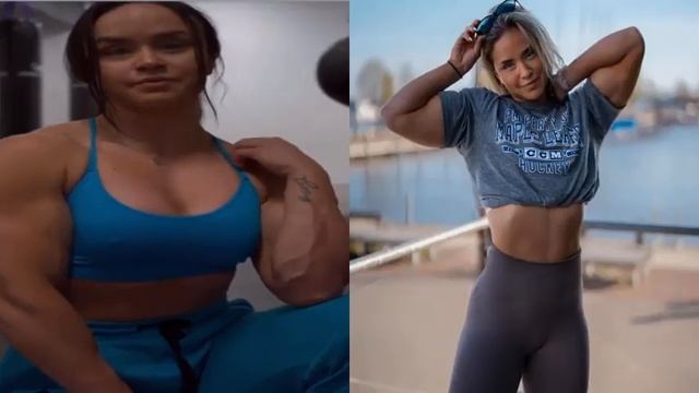 FEMALE BODYBUILDER WITH HUGE BICEPS | LINDMARK , LADY GYM TRAINER , MUSCULAR  GIRL