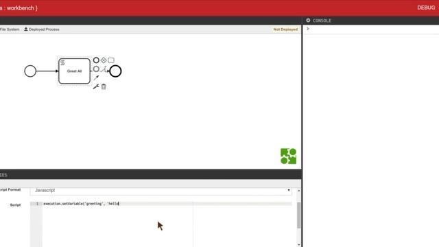 Camunda Workbench   Create And Debug A New Process With Script Task