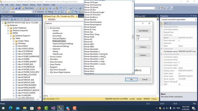 SQL Server Technique - Change Default Fonts, Color, foreground, background, Text Editor смотреть онлайн