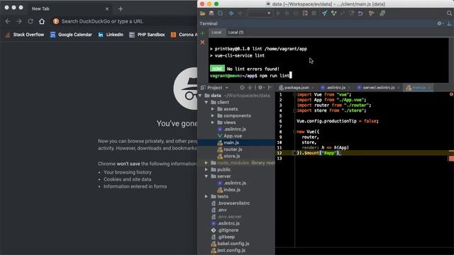 13 Linting a fullstack Vue app смотреть онлайн