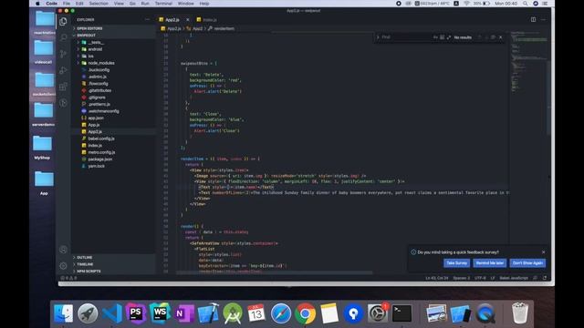 React Native - Problem 4 - Slide to delete an item in FlatList смотреть онлайн