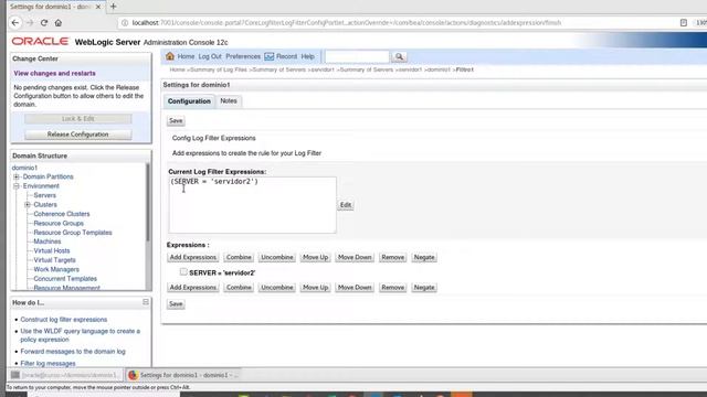 Curso Oracle Weblogic 12c desde cero: Log filter смотреть онлайн