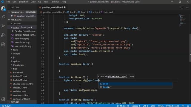 Pixi.js: Parallax Scrolling and Tiling Sprites смотреть онлайн