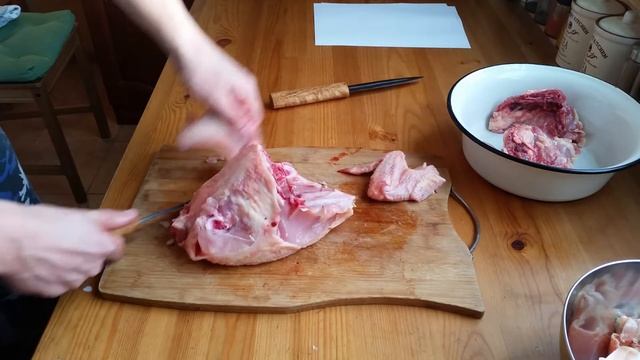 Тест эвенкийского (якутского) ножа на курице