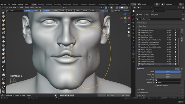 5. Creating shape keys for facial expressions (Part 02) смотреть онлайн