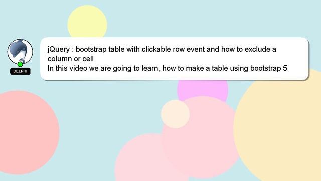 jQuery : bootstrap table with clickable row event and how to exclude a column or cell смотреть онлайн