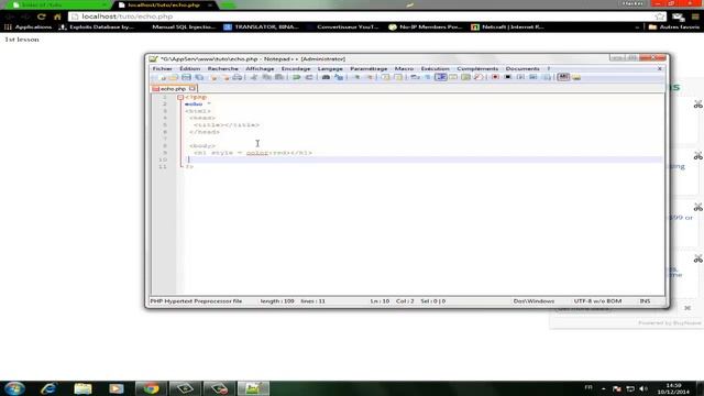 [PHP]الدرس 1 : ECHO STATEMENT смотреть онлайн