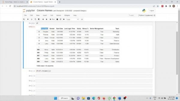How to change column names in pandas | Pandas | python playlist