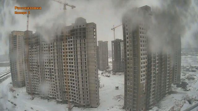 Строительство Переделкино Ближнее. Запись с web камеры. 13 января - 19 января 2014г. смотреть онлайн