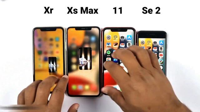 iPhone Xr Vs iPhone Xs Max Vs iPhone 11 Vs iPhone SE 2  SPEED TEST