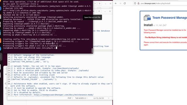 mbstring library php apache2 ubuntu 22.04 смотреть онлайн