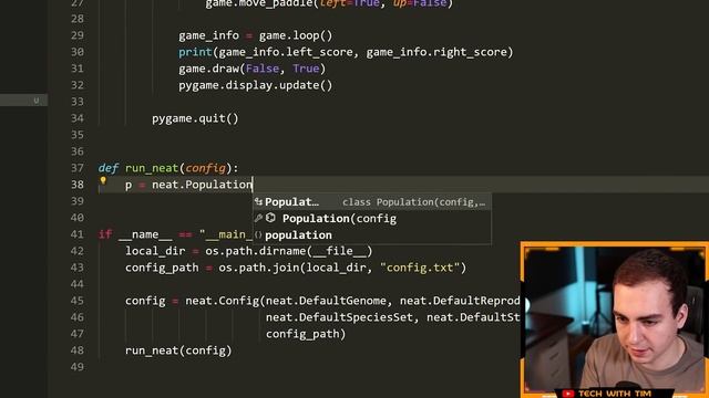 Python Pong AI Tutorial - Using NEAT смотреть онлайн