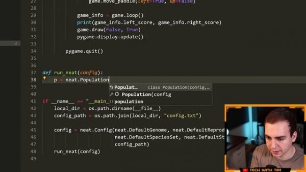Python Pong AI Tutorial - Using NEAT