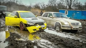 Мужик на ВОЛГЕ  устроил ШОУ против SUBARU и ДЖИПОВ на бездорожье