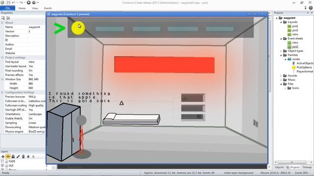 Point & Click game engine template for Construct 2 смотреть онлайн