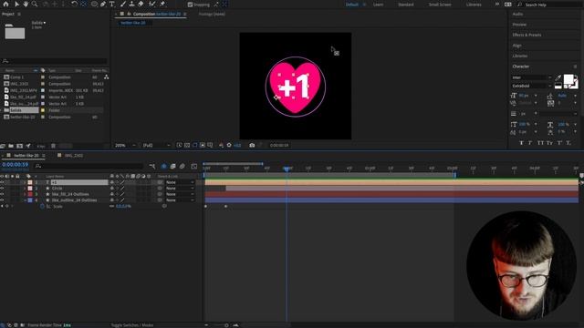 Делаем анимацию твиттерского лайка в After Effects (Lottie) смотреть онлайн