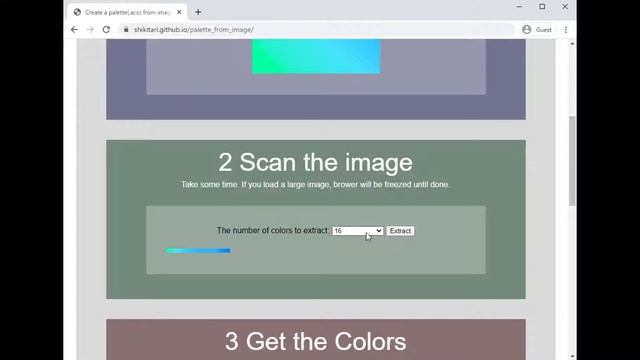 Create a palette from image (for the demo of github) смотреть онлайн