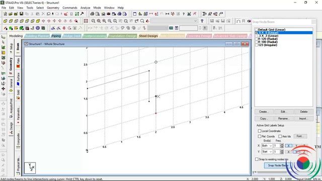 STAAD Pro:- How to Use Snap to Exiting Node too command in STAAD Pro смотреть онлайн