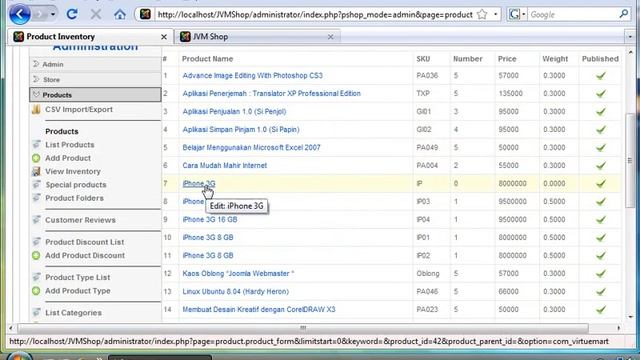 3 8 Mengecek Inventori Produk Cara Buat toko Online dengan Virtuemart dan Joomla 1.5 смотреть онлайн
