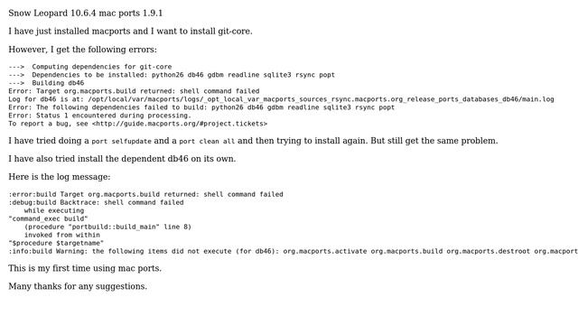 DevOps & SysAdmins: Cannot install git-core using macports (2 Solutions!!) смотреть онлайн