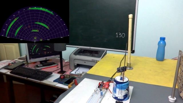 Arduino Analog Ultrasonic Radar смотреть онлайн