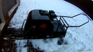 Компактный мотобуксировщик Неон(Neon) легко заезжает и помещается в короткую Ниву без снятия сидени