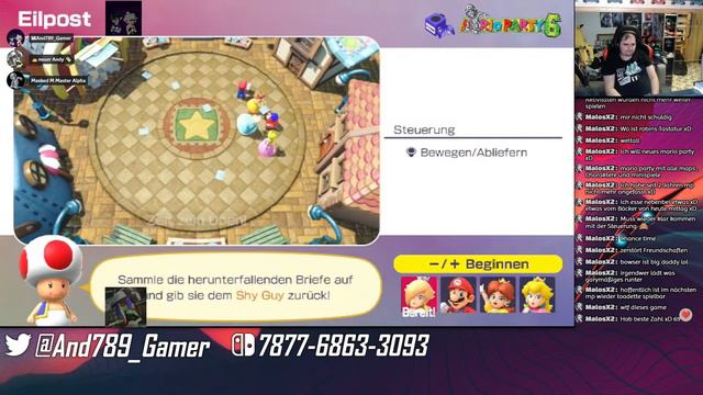 Deutscher Community-Livestream Mario Party Superstars mit Freunden! смотреть онлайн