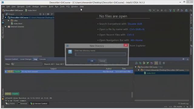 Git Урок 5 Первый коммит смотреть онлайн