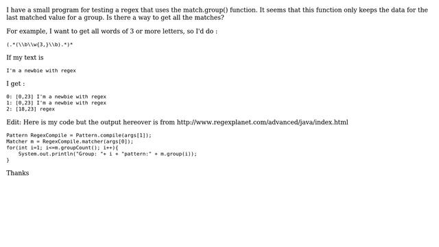Regex java overwrites data in capturing group смотреть онлайн