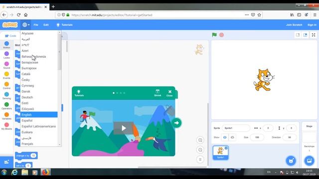 Scratch - работа онлайн. Быстрый старт работы с проектами. смотреть онлайн