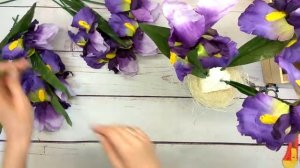 Мастерская Альфии ? Сборка цветочной композиции из ирисов