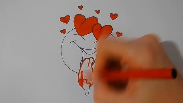 Как ПРОСТО нарисовать ВЛЮБЛЕННЫЙ СМАЙЛИК, рисунки для срисовки/664/How to draw a LOVE smiley FACE смотреть онлайн