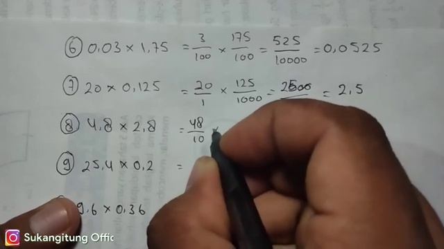 Pembahasan Soal Perkalian Pecahan Desimal #2