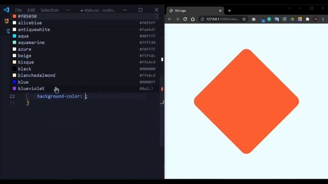GIT Logo Using HTML & CSS смотреть онлайн