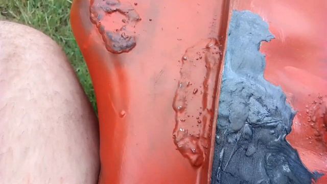 Ремонт бака Т25. Установка бампера на Т25