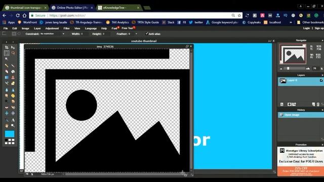 How to create youtube video thumbnail image using pixlr online photo editor смотреть онлайн