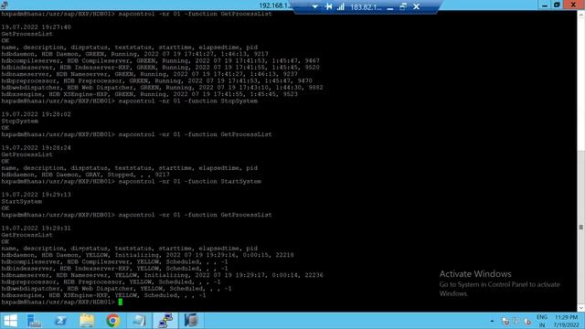 How to start and stop Hana DB using sapcontrol command смотреть онлайн