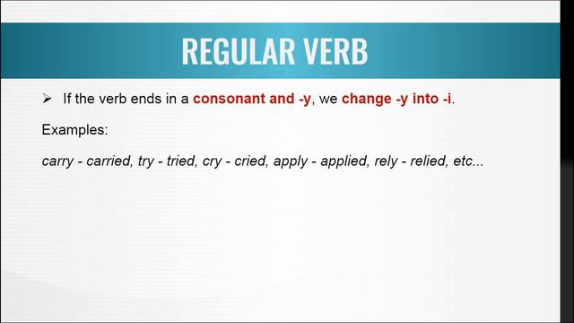 Regular and Irregular verb смотреть онлайн
