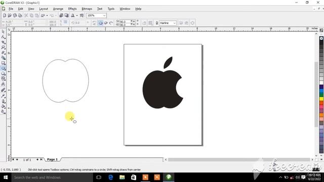 How to Make Apple iPhone Logo in Coreldraw? Coreldraw में Apple iPhone का Logo कैसे बनाए ? смотреть онлайн