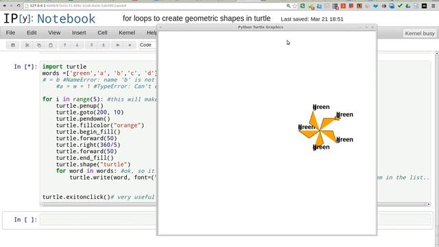 request for help python3 and turtle nested for loops смотреть онлайн