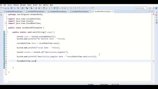 Java 8 Date & Time API || Time Zone || Example смотреть онлайн