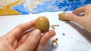 Зебра в клеточку из пластилина. Zebra made of plasticine