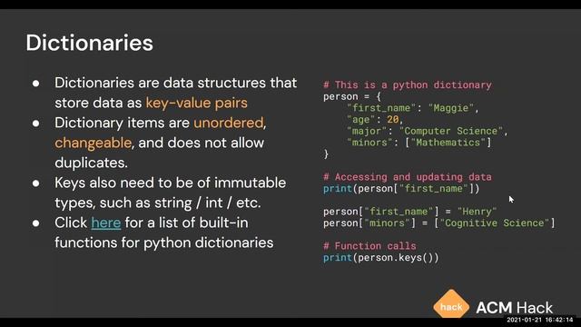 Hack.py: Introduction to Python Part 2 | Winter 2021 смотреть онлайн