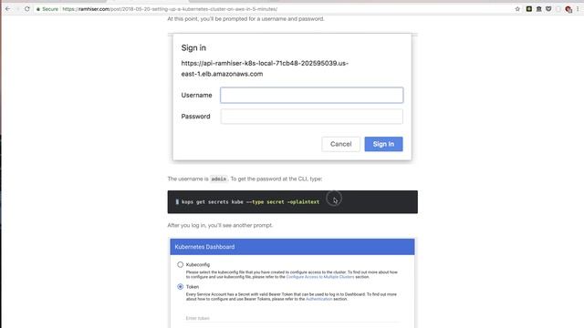 Installing a Kubernetes Dashboard on AWS смотреть онлайн