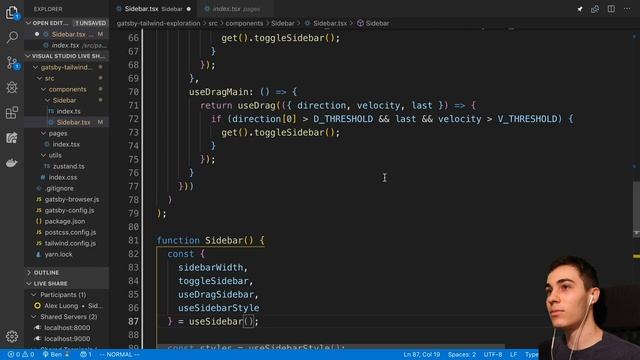 React Animated Sidebar Code Review смотреть онлайн