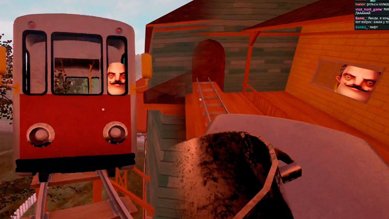 ЗАЛЕЗ НА ВАГОНЕТКУ! ЧТО НА КРЫШЕ! ПОЛНОЕ ПРАВИЛЬНОЕ ПРОХОЖДЕНИЕ Hello Neighboor смотреть онлайн